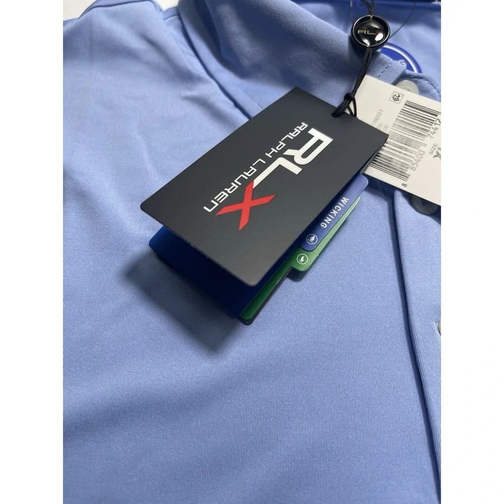 Ralph Lauren RLX Men's Classic Fit Performance Polo Shirt Light Blue Sz XL NWT